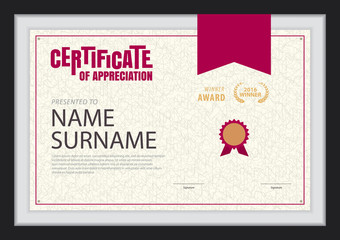 certificate template,abstract diploma layout,A4 size ,vector