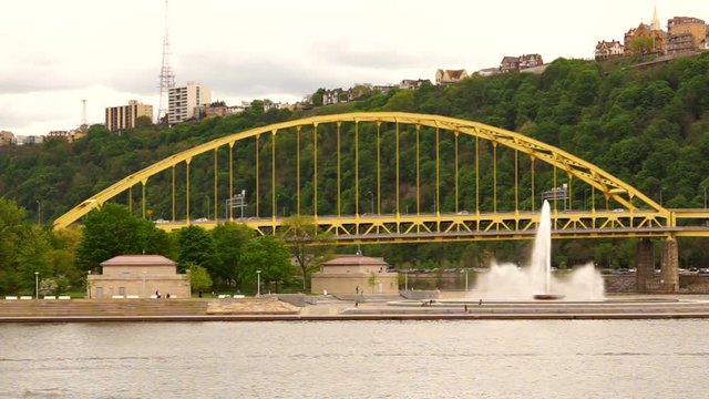 The Three Rivers Heritage Trail accommodates runners who can go right over the bridge