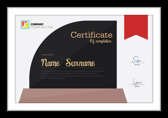 Vector template for certificate,modern minimal diploma