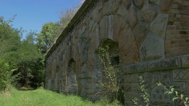 East side of hill Kraljevica old fortification near Zajeacr city 4K UHD 2160p video - Eastern fortress on Kraljevica hill 4K 3840X2160 UHD footage 