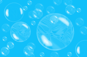 bubbles on the blue sky