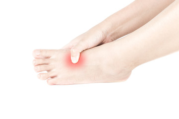 young women foot muscle pain