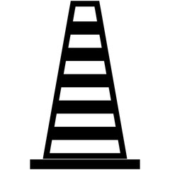 Traffic cone flat icon