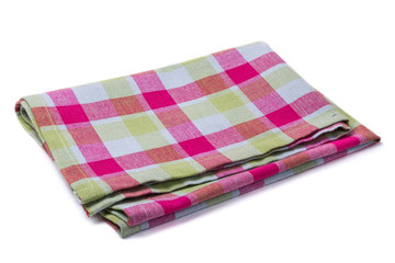 Folded napkin isolated on a white background