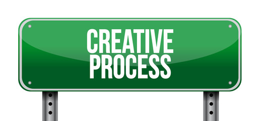 creative process road sign concept