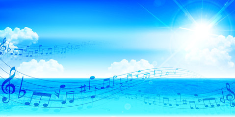 海　夏　風景　背景