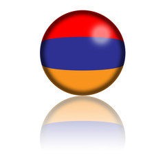 Armenia Flag Sphere 3D Rendering