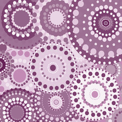 vintage circular retro ornament vector background pink