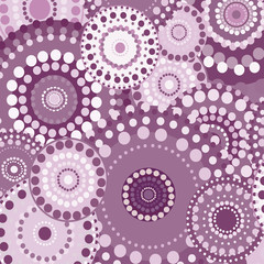 vintage circular retro ornament vector background pink