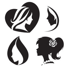 Vector template abstract logo for woman salons and shops.