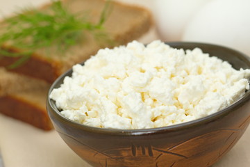 Cottage cheese and bread