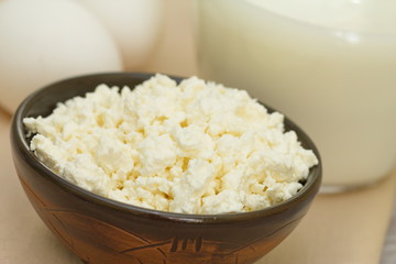 Cottage cheese in bowl