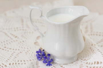 Milk in jug
