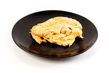 omelet on black dish