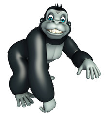 cute Gorrilla funny cartoon character
