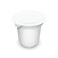 Blank packaging isolated on white background. Foil food snack bag for coffee, chips. Package template. Realistic 3d mockup. Plastic pack template. Ready for design. Vector illustration.