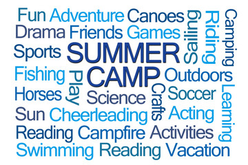Fototapeta premium Summer Camp Word Cloud