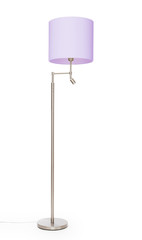 Purple floor lamp, isolated