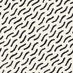 Vector Seamless Rounded Jumble Hand Drawn Lines Pattern