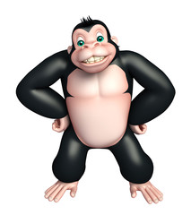 cute Gorilla funny cartoon character