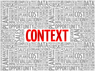 Context word cloud, business concept