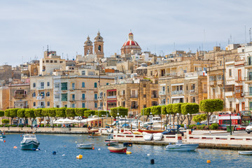 View of Valletta from board of yacht.