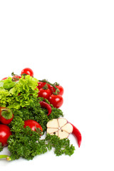 vegetables isolated on a white background