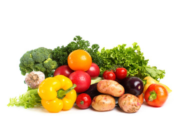 Obrazy na Plexi  warzywa na białym tle