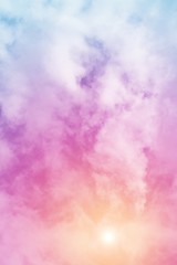 sun and cloud background with a pastel colored