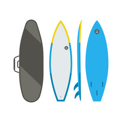 Surfing Board Vector Set