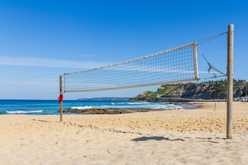 Volleyball Net on Beach