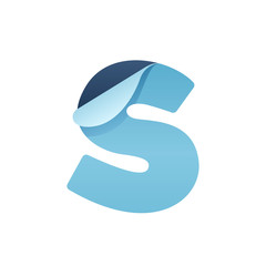 S paper letter with folded corner.