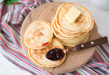 Homemade Fritters with jam
