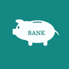 Piggy bank icon. Pictograph of moneybox