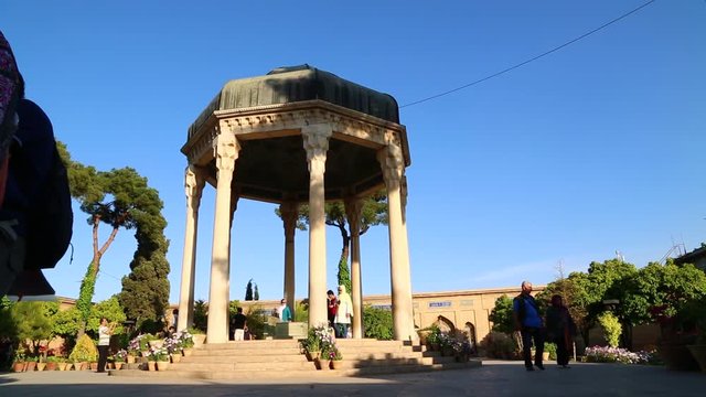in iran antique grave of hafez persian poet attraction of tourist and heritage culture