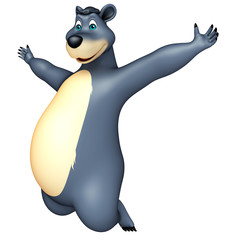 cute funny Bear cartoon character