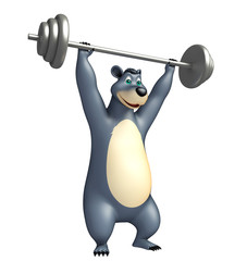 cute Bear cartoon character with equipment