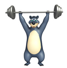 cute Bear cartoon character with equipment
