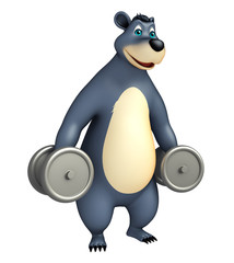 cute Bear cartoon character with equipment
