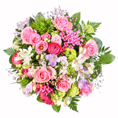 Blumenstrauß mit Rosen und Ranunkeln