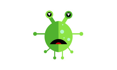 Character Icon Purple Virus cartoon