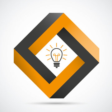 Orange Red Paradox Idea Bulb