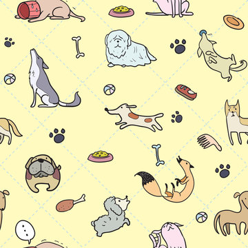 Seamless Dogs pattern