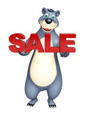 cute Bear cartoon character with big sale