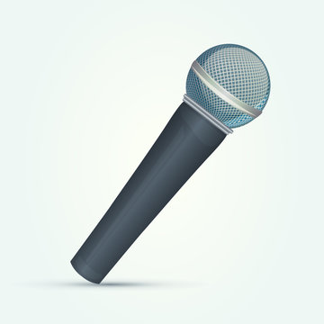 Isolated classic microphone on white background design