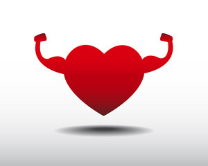 healthy heart, concept make a strong heart