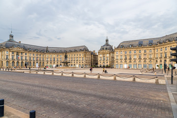 Fototapeta na wymiar Bordeaux. Baroque buildings on the Place de la Bourse (1730-1755).