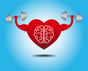 heart training weight, concept getting healthy brain