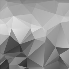 Naklejka na ściany i meble Low poly triangulated background. Black and white. Vector illustration.