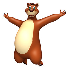 cute funny Bear cartoon character